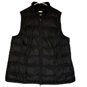 J.Jill Quilted Black Down Puffer Vest 🖤 Women’s 2XL